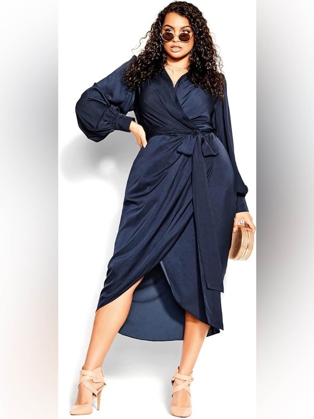 🆕 City Chic Opulent Dress faux wrap lilac dress